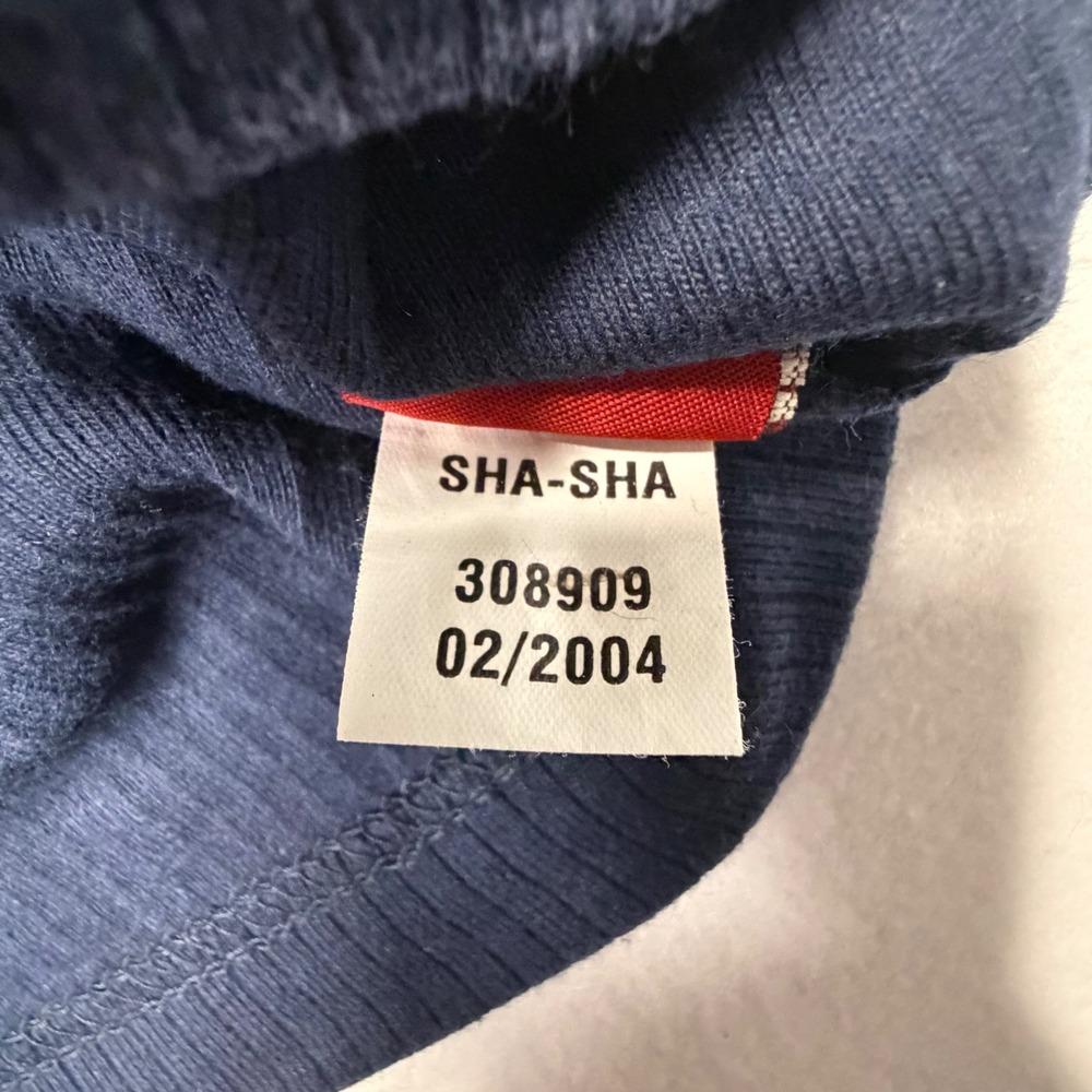 Tommy Hilfiger Mens Red Label Denim Vintage Ribbed V-Neck T-Shirt XL Navy 2004 - Picture 5 of 8